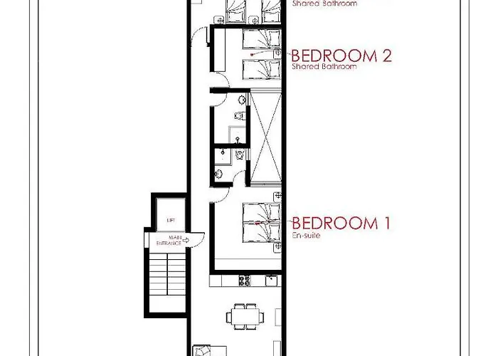 F9 1, Private Double With Private Bathroom In Shared Flat Habitación en casa particular *